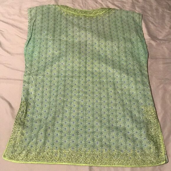 New York & Co. Sheer Top w Metallic Embroidery - S - Picture 8 of 8